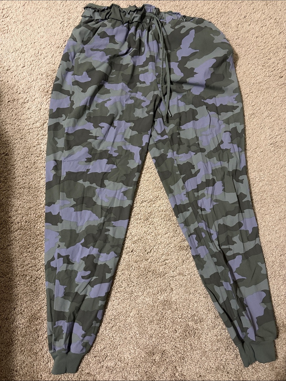 lululemon athletica Green & Purple Camo Joggers